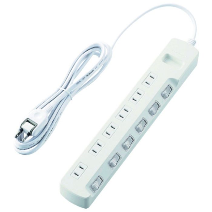 ELECOM　省エネタップ　個別スイッチ　6個口　3m　ホワイト