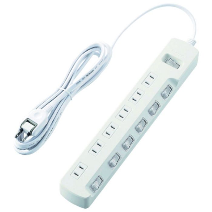 ELECOM　省エネタップ　一括&個別スイッチ　6個口　3m　ホワイト