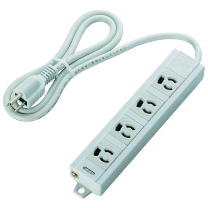 ELECOM　3P　4個口　マグネット　1m　変換アダプタ付