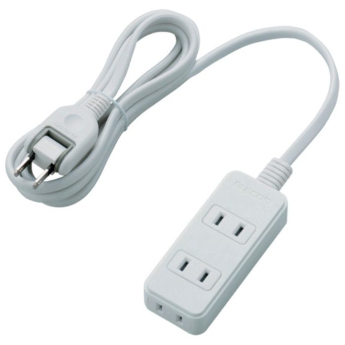 ELECOM　電源タップ(雷ガード付き)　3個口　2m　ホワイト