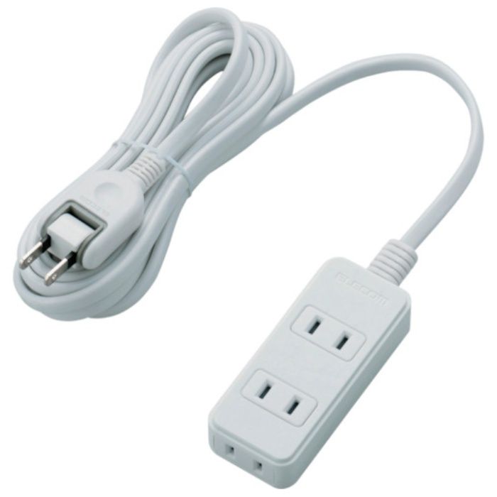 ELECOM　電源タップ(雷ガード付き)　3個口　3m　ホワイト