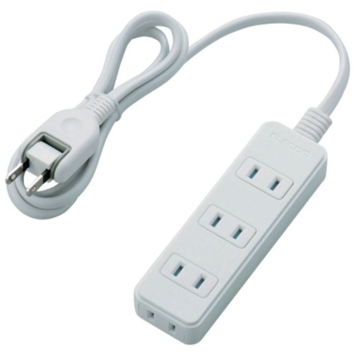 ELECOM　電源タップ(雷ガード・ほこりシャッター)　4個口　1m　ホワイト