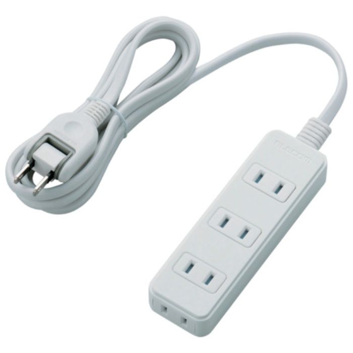 ELECOM　電源タップ(雷ガード・ほこりシャッター)　4個口　2m　ホワイト