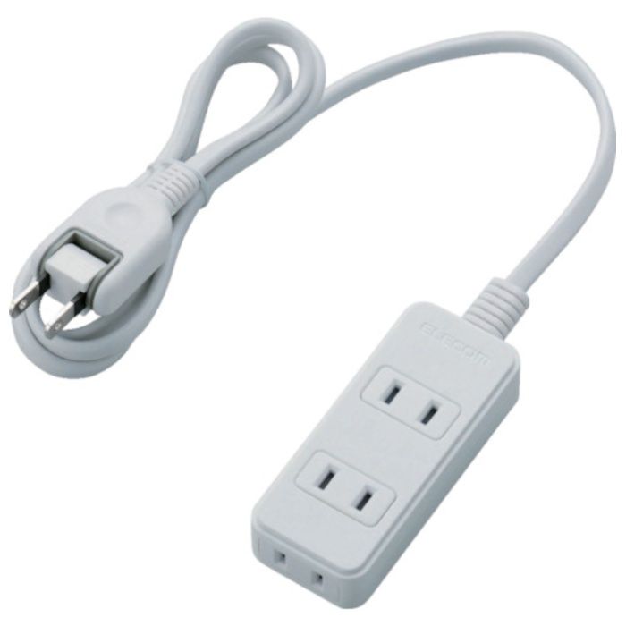 ELECOM　スイングプラグタップ　3個口　1m　ホワイト