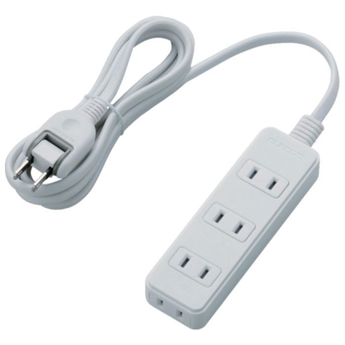 ELECOM　スイングプラグタップ　4個口　2m　ホワイト