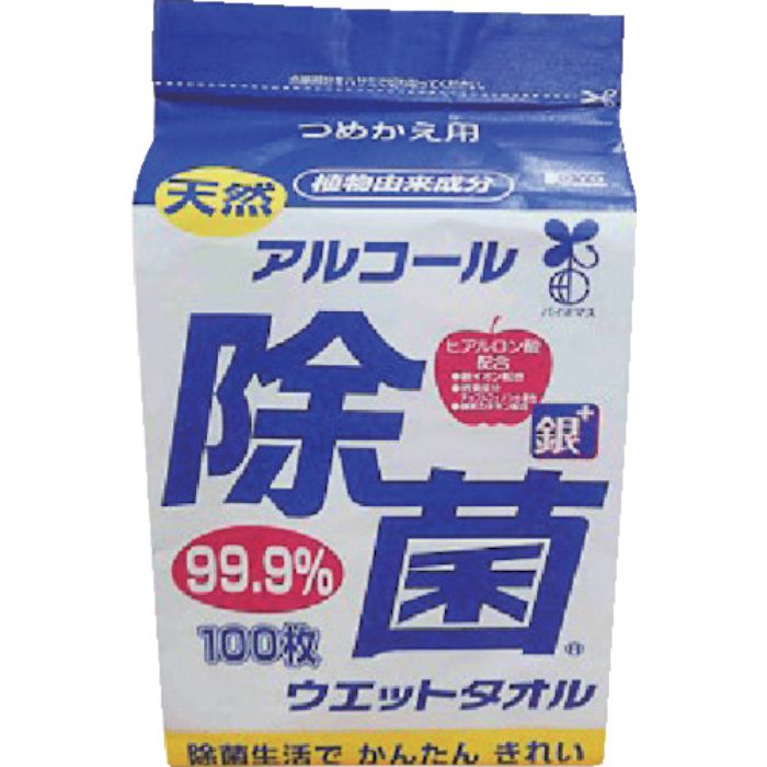 コーヨーカセイ 天然アルコール除菌ウエットタオル 詰替用100枚(Tcode:5608080)