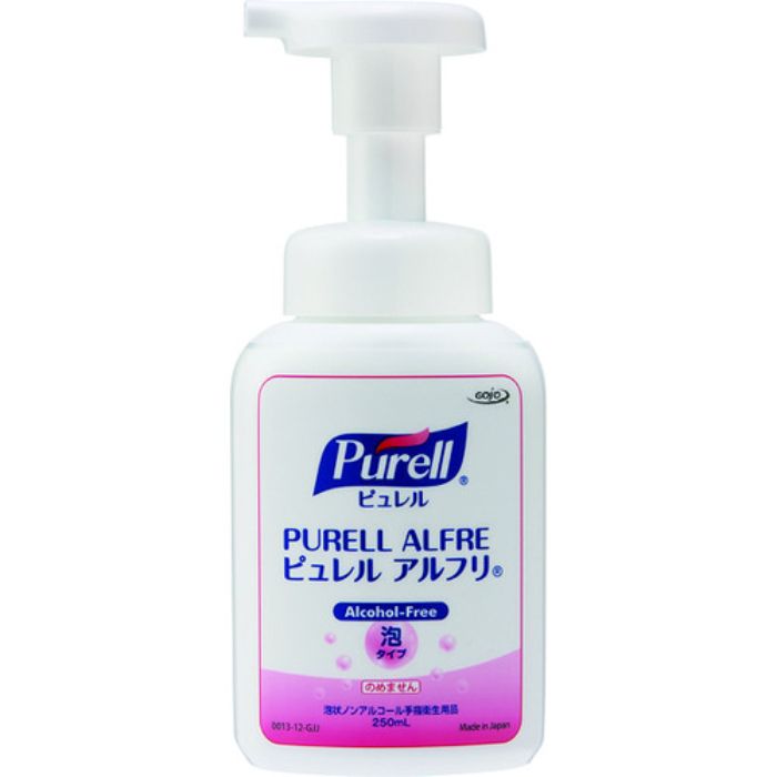 GOJO 泡状ノンアルコール手指衛生用品 ピュレルアルフリ 250mlポンプボトル