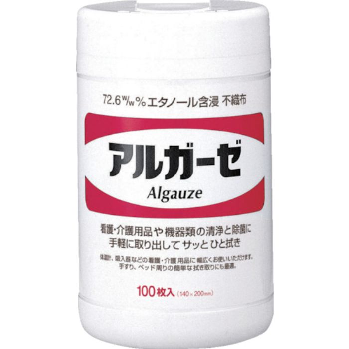 サラヤ エタノール含浸不織布ガーゼ アルガーゼ 100枚入(Tcode:8354626)