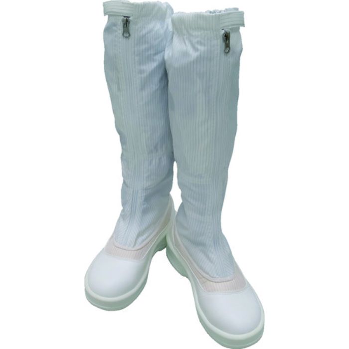 ゴールドウイン 静電安全靴ファスナー付ロングブーツ ホワイト 24.0cm(Tcode:4726952)