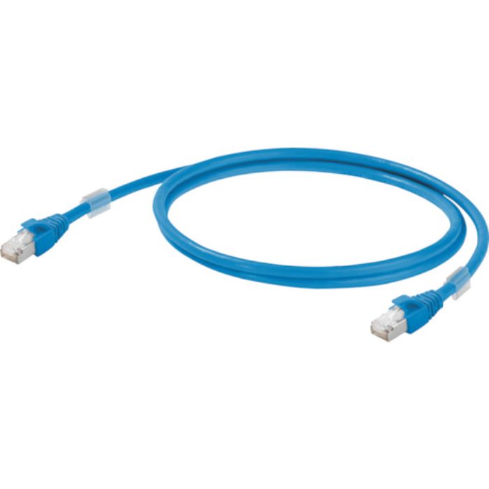 ワイドミュラー 両端RJ45コネクタ付き産業用イーサネットケーブル(二重シールド構造)青色0.5m(Tcode:2736073)