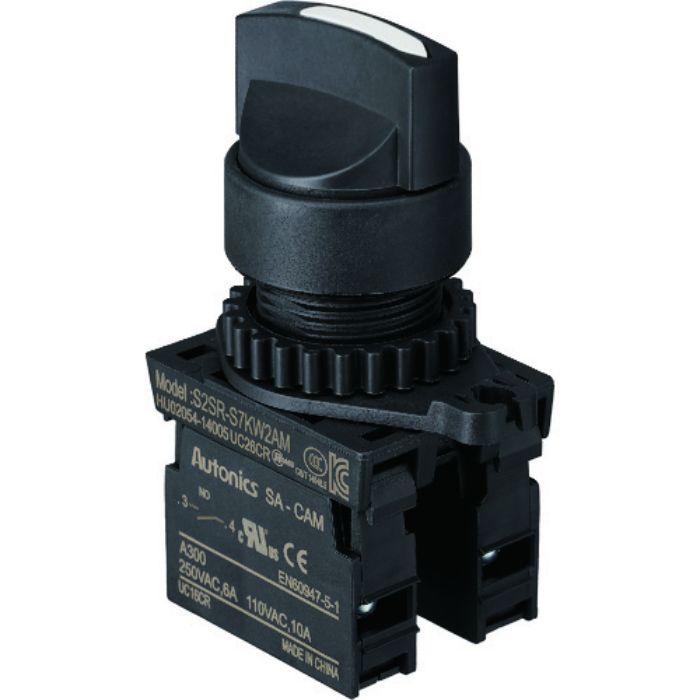 TRUSCO セレクタスイッチ Φ25 45°3ノッチ 2a 白(Tcode:2079499)
