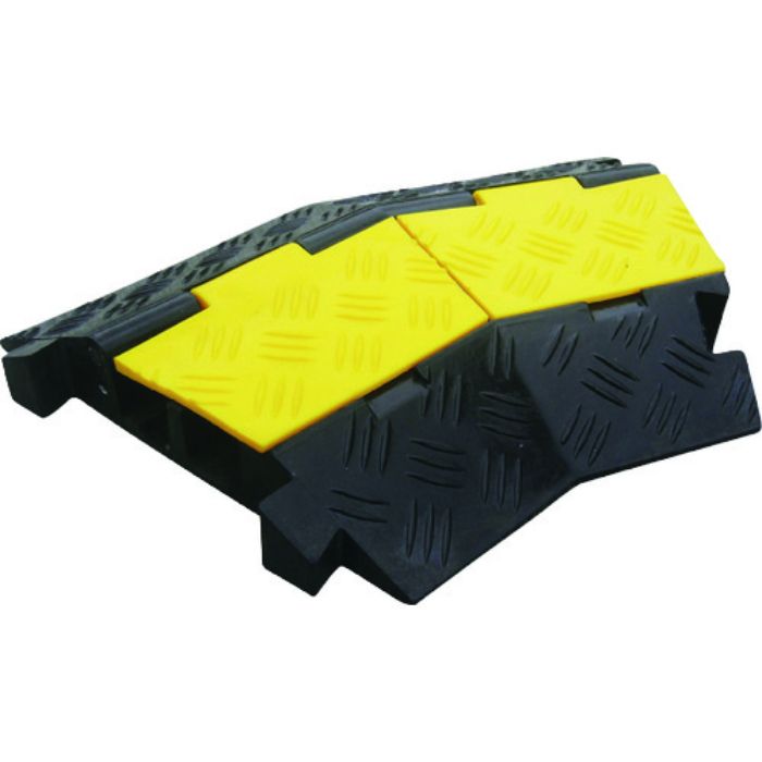 緑十字 ケーブルプロテクター 2系統タイプ/コーナー用 ケーブルガード2C(R) 400×250×45mm(Tcode:1069388)