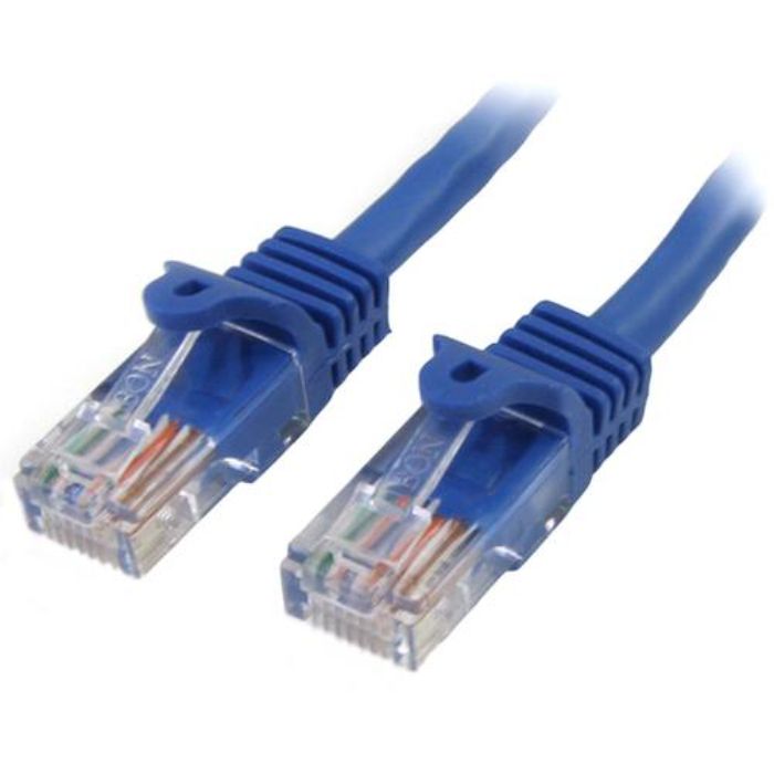 スターテック カテゴリ5e(CAT5e)LANケーブル/50cm/ブルー/ツメ折れ防止機構(Tcode:4931338)