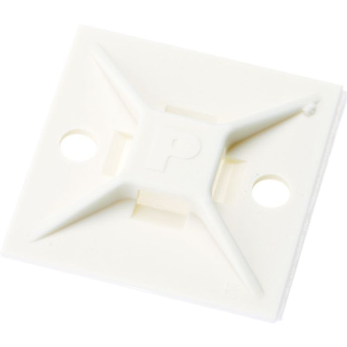 PANDUIT マウントベース アクリル系粘着テープ付き 白 (100個入)(Tcode:4036522)