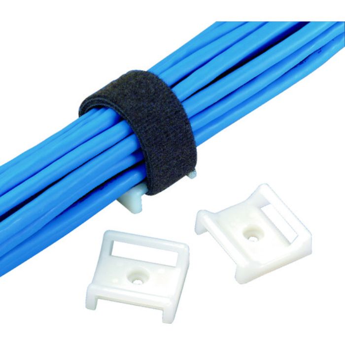PANDUIT タックタイ用タイマウント ゴム系粘着テープ付ナチュラル100個入(Tcode:8281372)