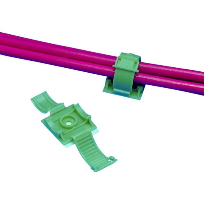 PANDUIT 固定具 クリンチャー 粘着テープ付き テレホングレー 100個入(Tcode:3908046)