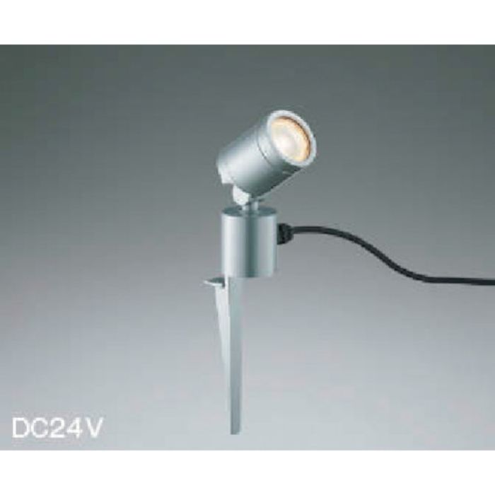 コイズミ 住宅・店舗用照明 非調光 電球色 LED一体型 DC24Vスパイクスポットライト シルバーメタリック 40W相当(Tcode:3906856)
