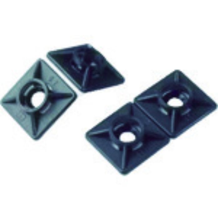 SapiSelco ケーブルタイ固定具 粘着ダブルタイプ 角型 4mm 100個(Tcode:8190254)