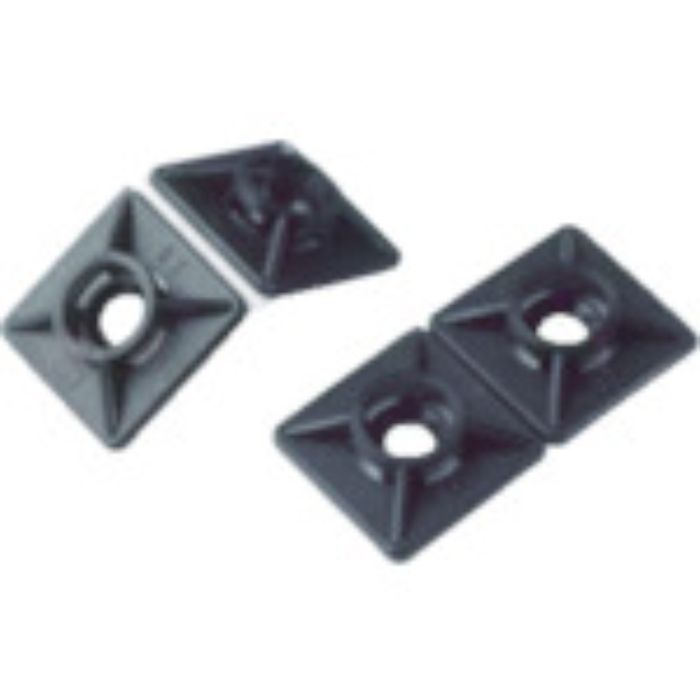SapiSelco ケーブルタイ固定具 粘着ダブルタイプ 角型 4.5mm 黒 (100個入)(Tcode:8190257)