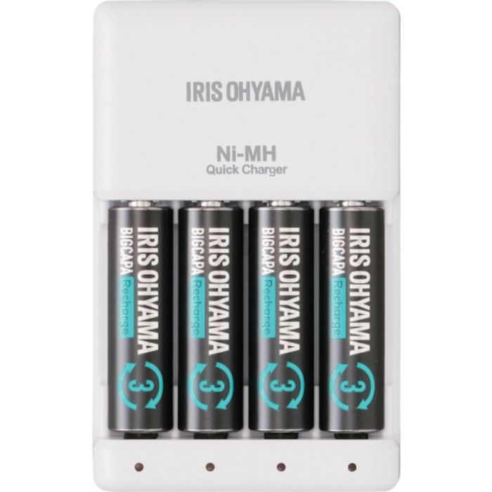 IRIS 578040 ビックキャパ リチャージ 急速充電器セット 単3型4個付(Tcode:3649475)