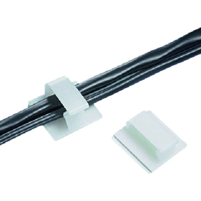 PANDUIT 固定具 コードクリップ ゴム系粘着テープ付き ナチュラル(Tcode:1477463)