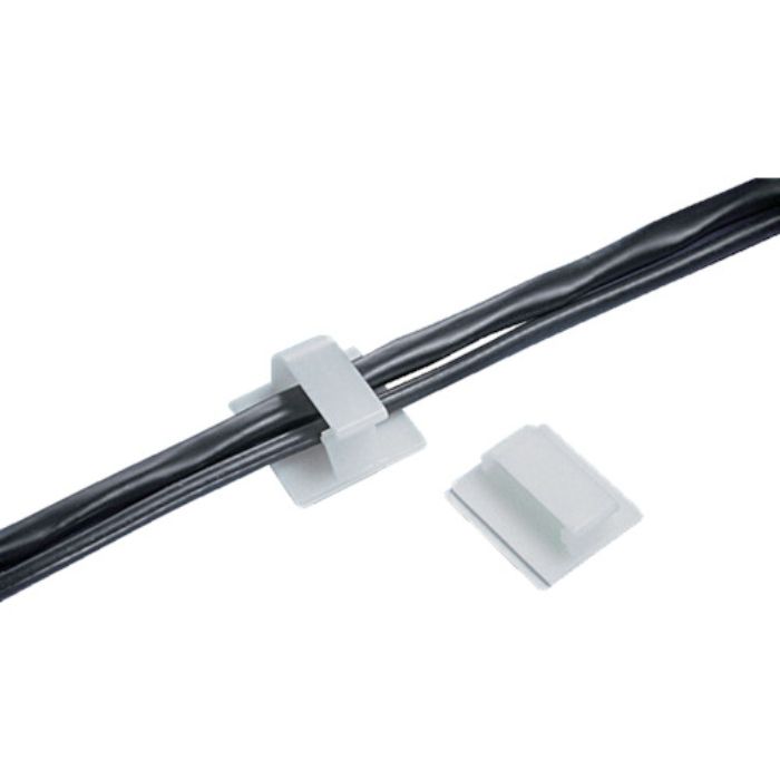 PANDUIT 固定具 コードクリップ ゴム系粘着テープ付き ナチュラル(Tcode:1480153)