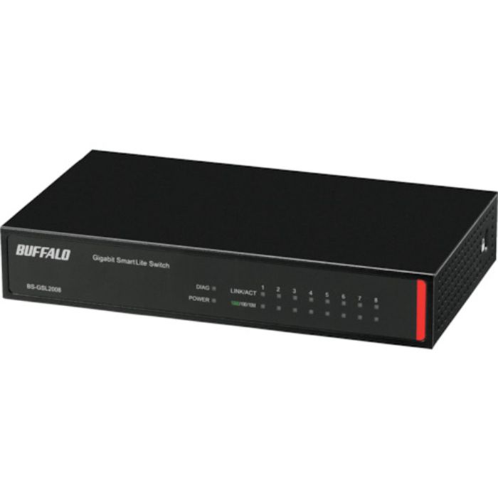 バッファロー 法人向け Giga対応 Layer2 スマートLiteスイッチ 8ポート(Tcode:3822042)