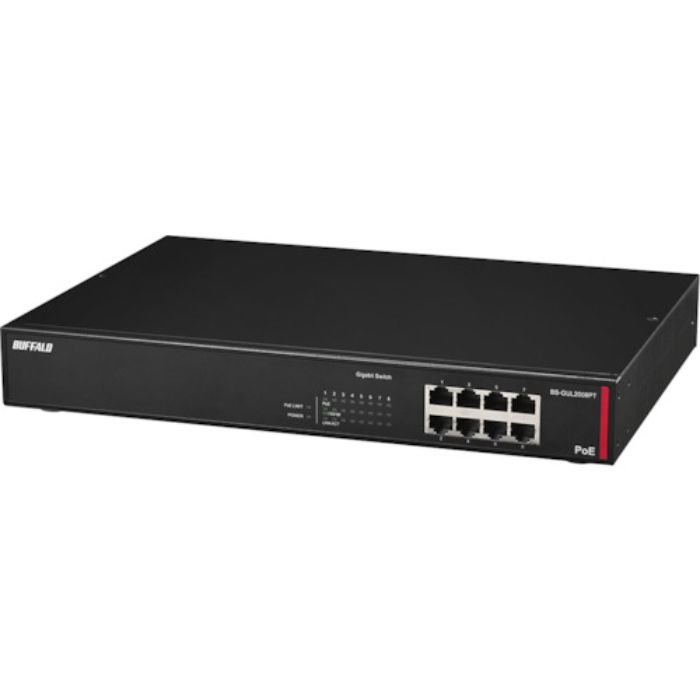 バッファロー 法人向け Giga対応 Layer2 アンマネージPoEスイッチ 8ポート(Tcode:4694809)
