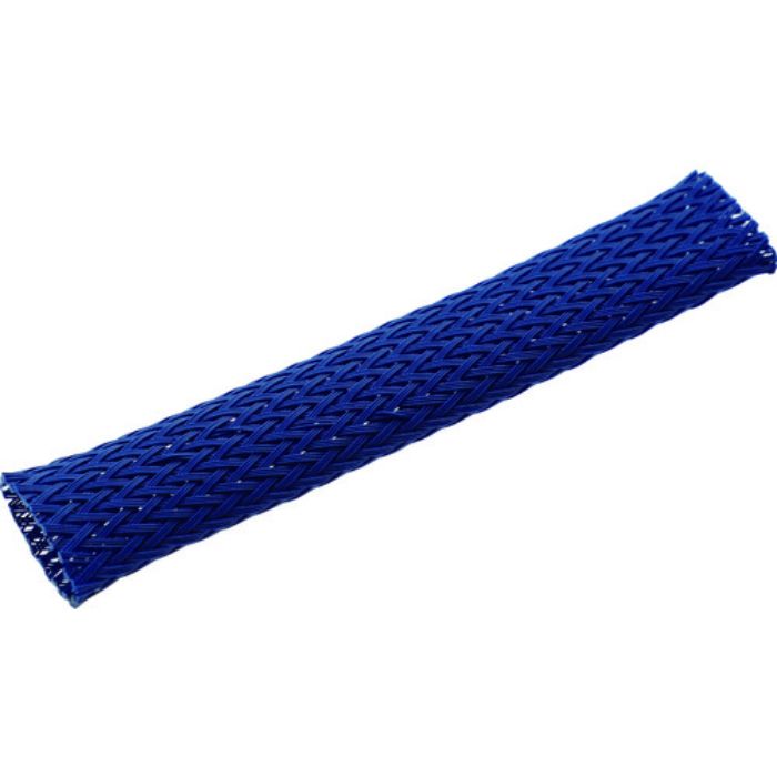 TRUSCO カラー編組チューブ 自然折径13mm 長さ10m 1巻 青(Tcode:2076339)