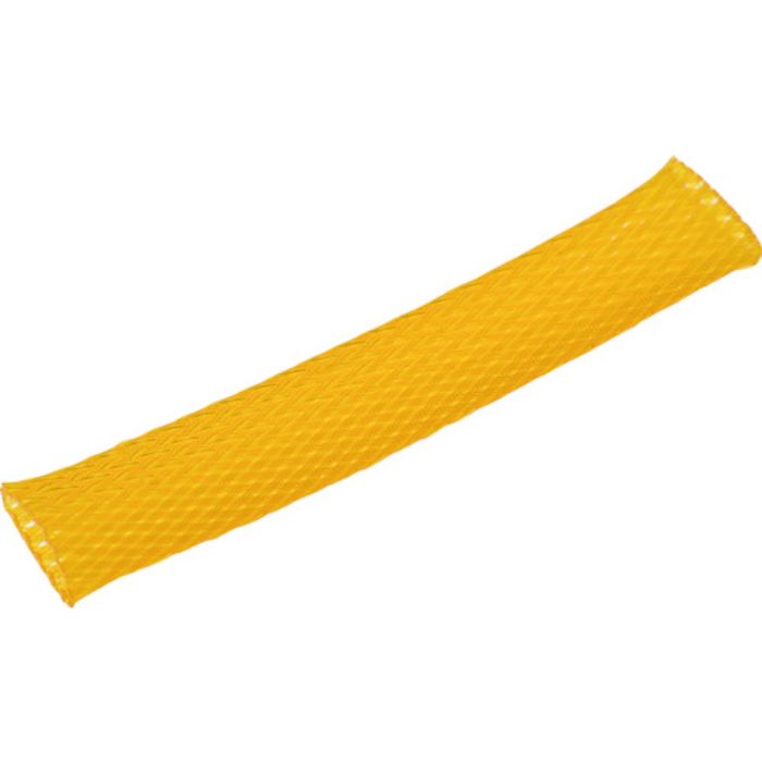 TRUSCO カラー編組チューブ 自然折径22mm 長さ10m 1巻 黄(Tcode:2076352)