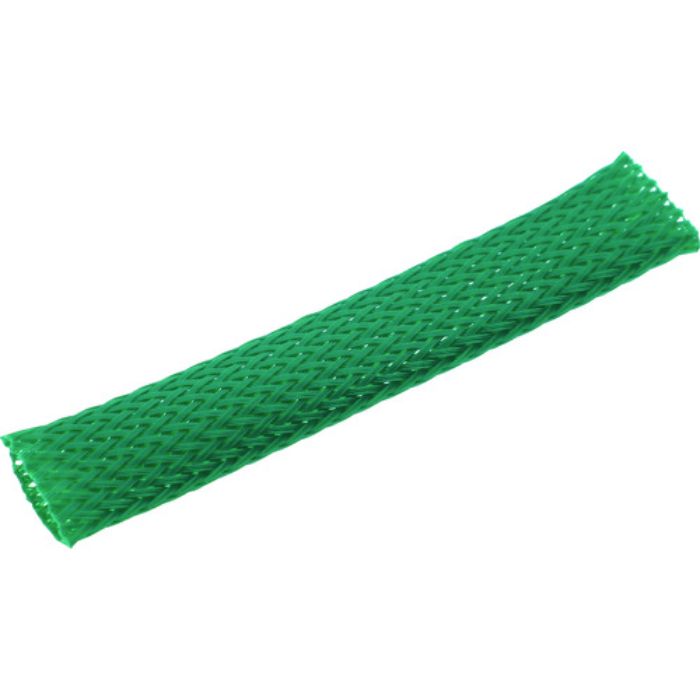 TRUSCO カラー編組チューブ 自然折径28mm 長さ10m 1巻 緑(Tcode:2076354)