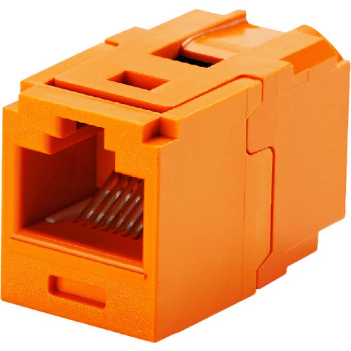 PANDUIT カテゴリ6 JJアダプタ(RJ45中継用ジャック) オレンジ(Tcode:1949115)