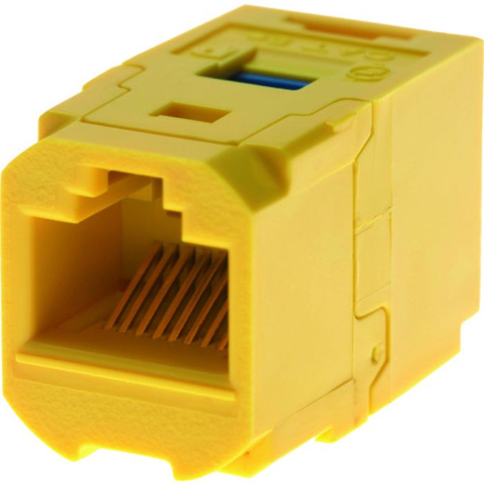 PANDUIT カテゴリ6 JJアダプタ(RJ45中継用ジャック) 黄(Tcode:1949117)