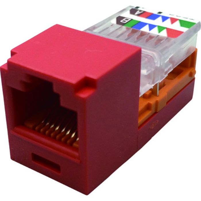 PANDUIT カテゴリ5Eモジュラージャック 赤(Tcode:8146617)