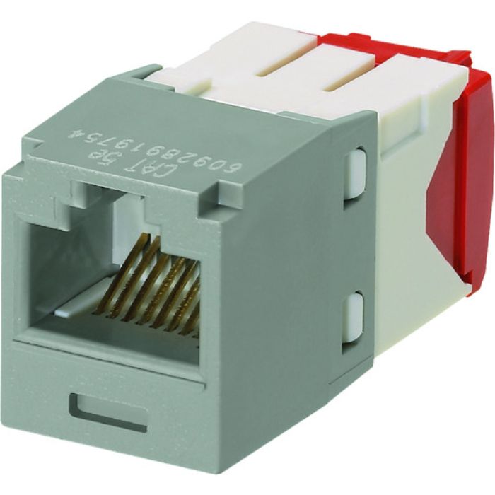 PANDUIT カテゴリ5E RJ45モジュラージャック UTP TGタイプ ライトグレー CJ5E88TGIG(Tcode:1487068)
