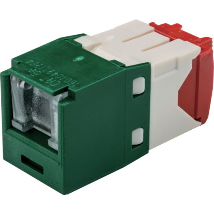 PANDUIT カテゴリ5E シャッター付モジュラージャック 緑(Tcode:8285879)