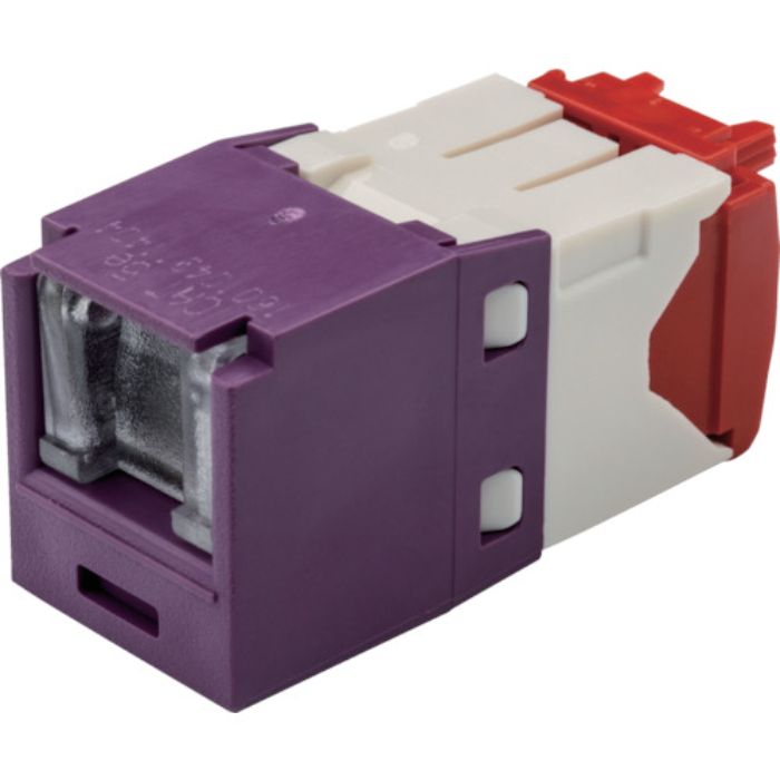 PANDUIT カテゴリ5E シャッター付モジュラージャック 紫(Tcode:8285883)