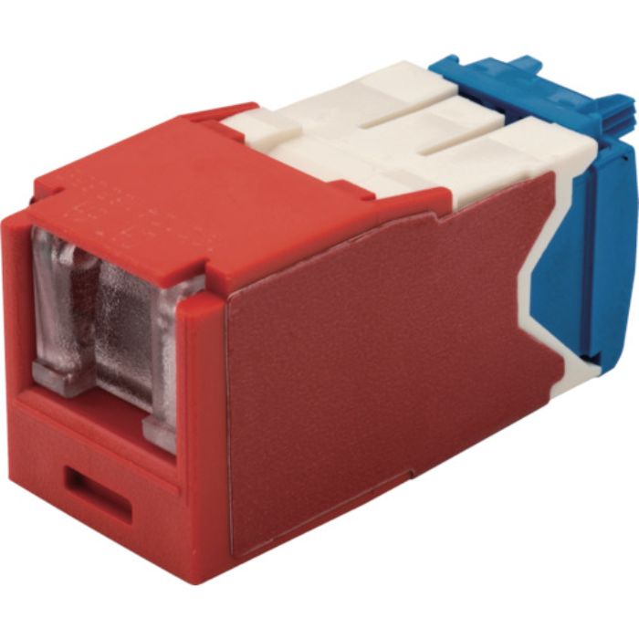 PANDUIT カテゴリ6A シャッター付モジュラージャック 赤(Tcode:8285902)
