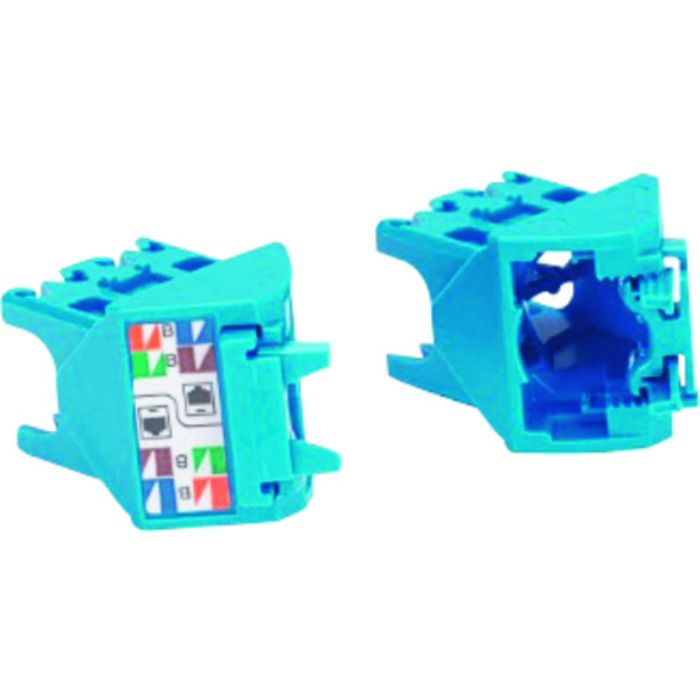 PANDUIT Mini-Com モジュラージャックTGタイプ用 左右45度アングルキャップ カテゴリ6A 青 10個入(Tcode:1949154)
