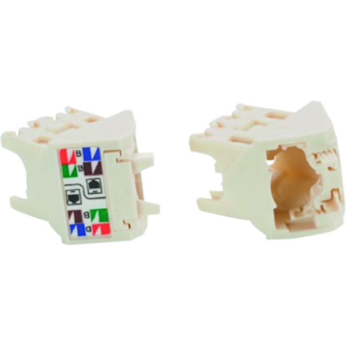 PANDUIT Mini-Com モジュラージャックTGタイプ用 左右45度アングルキャップ カテゴリ6 オフホワイト 10個入(Tcode:1949156)