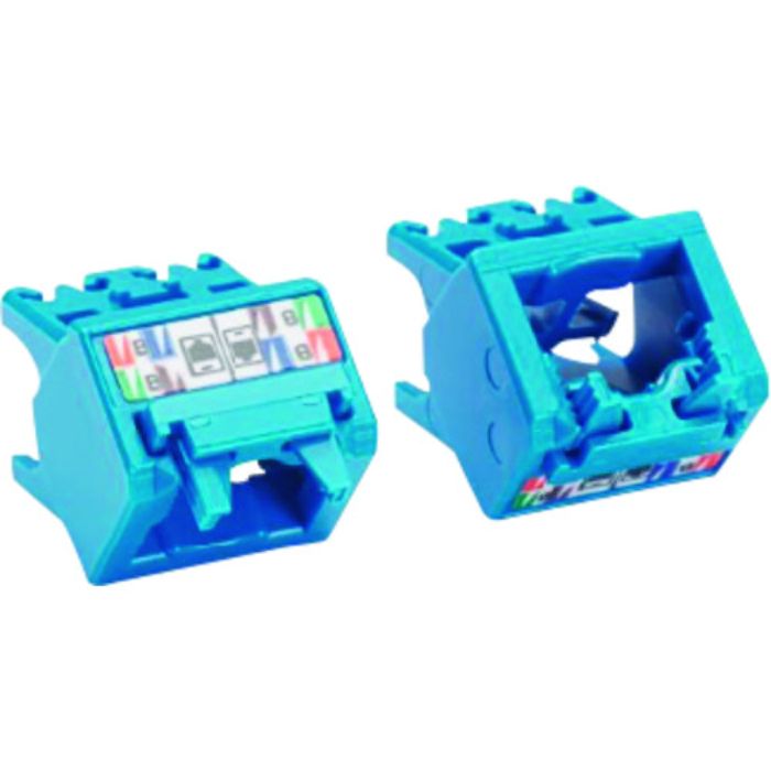 PANDUIT Mini-Com モジュラージャックTGタイプ用 上下45度アングルキャップ カテゴリ6A 青 10個入(Tcode:1949181)