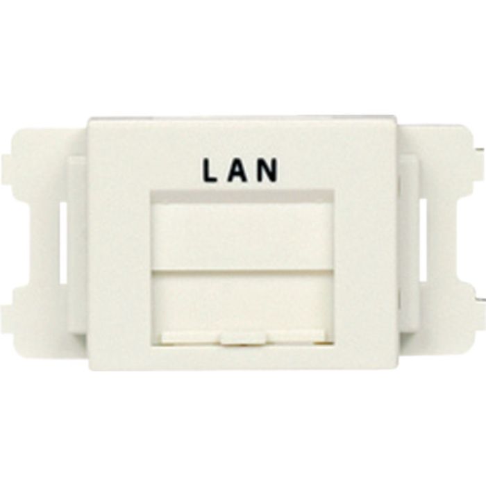 PANDUIT JISプレート用シャッター付きアダプタ 白 LAN (10個入)(Tcode:8146585)