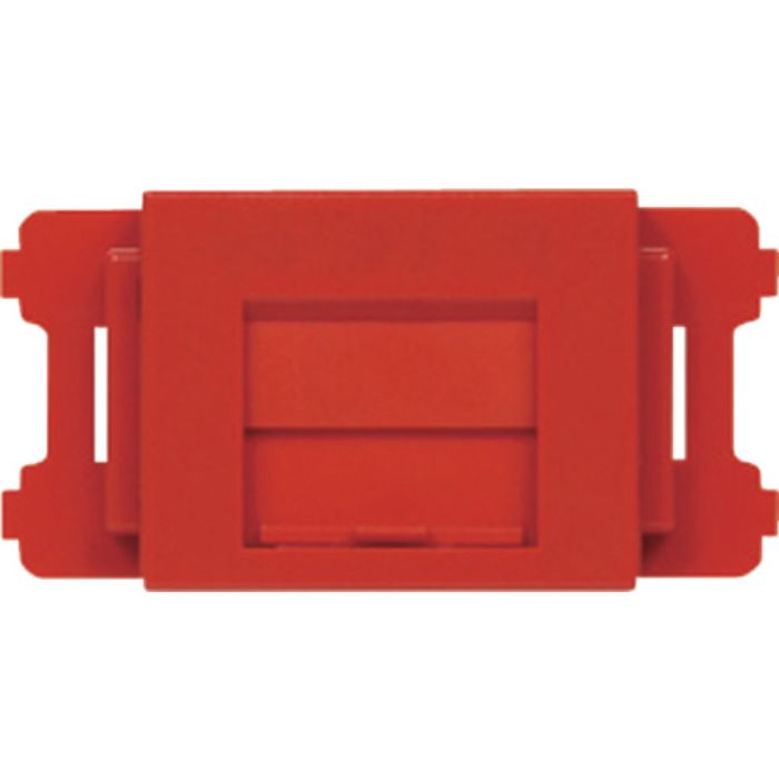 PANDUIT JISプレート用シャッター付きアダプタ 赤 (10個入)(Tcode:8146586)