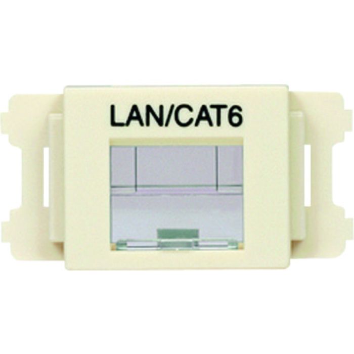 PANDUIT JISプレート用シャッター付きアダプタ オフホワイト LAN・CAT6 (10個入)(Tcode:8146590)