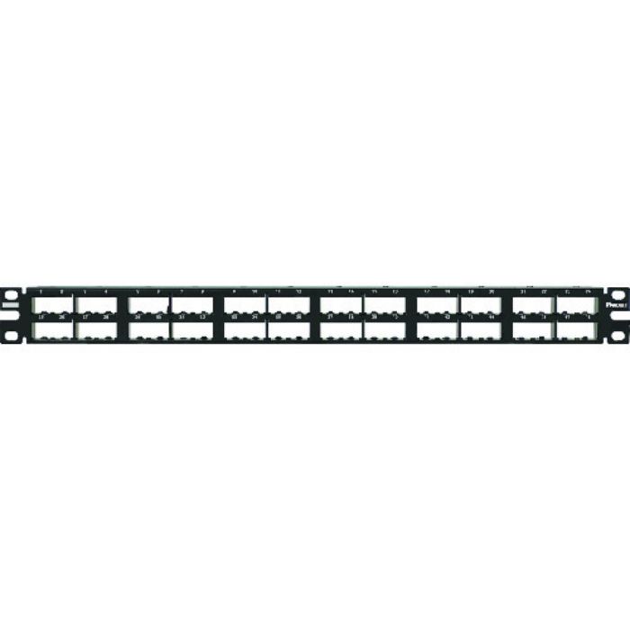 PANDUIT 高密度モジュラーパッチパネル枠 ラベル幅大(6.4mm) 48ポート CPP48HDEWBL(Tcode:1280447)