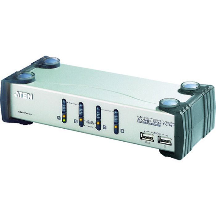 ATEN KVMP[[TM上]]スイッチ 4ポート/USB/VGA/オーディオ/USB2.0ハブ2ポート(Tcode:1152985)