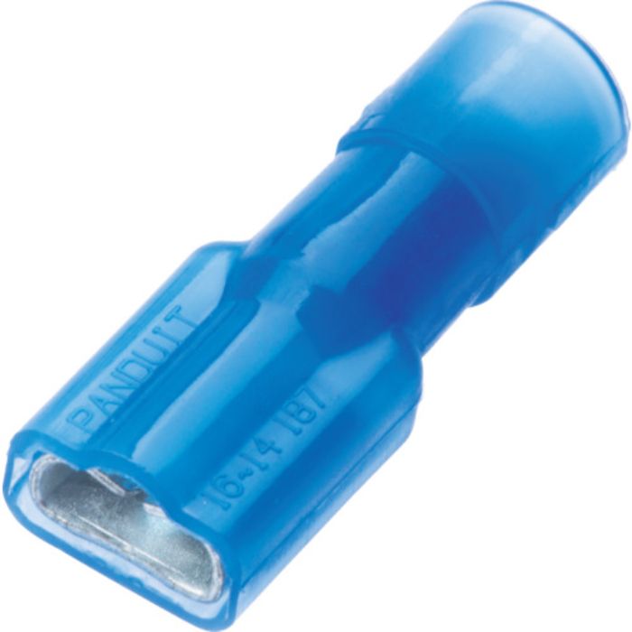 PANDUIT 圧着端子 差込型完全絶縁 メス型 AWG16〜14 青 (100個入)(Tcode:4973178)