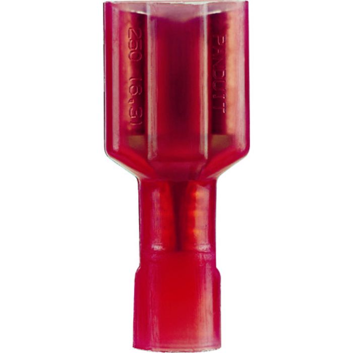 PANDUIT 圧着端子 差込型完全絶縁 メス型 AWG22〜18 赤 (100個入)(Tcode:4973305)