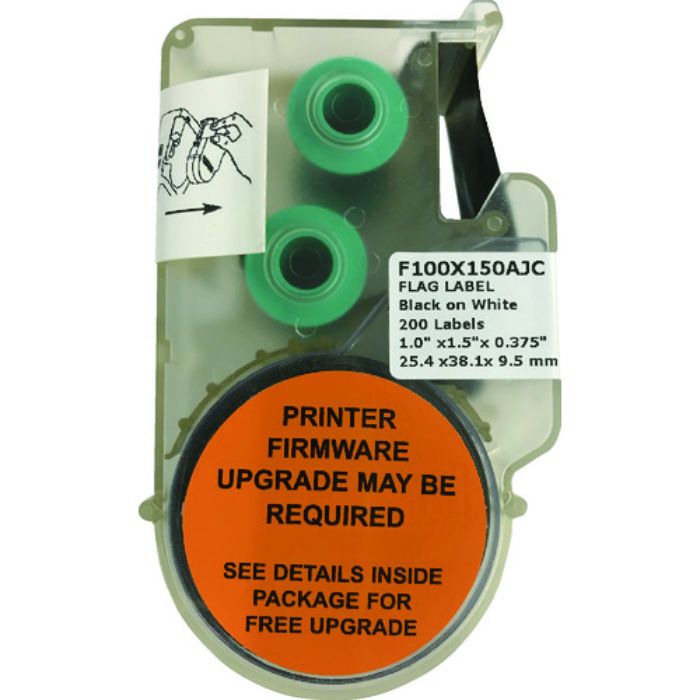 PANDUIT 熱転写ハンディプリンタ用旗型ラベル ポリエステル(超粘着性) 白 印字部縦9.5mmx横25.4mm 200枚入り F100X150AJC(Tcode:8146592)