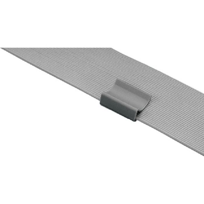 PANDUIT フラットケーブル固定具 ゴム系粘着テープ付き グレー(100個)(Tcode:8257256)